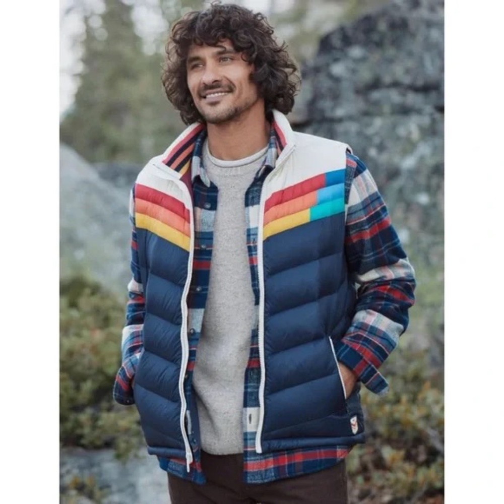 MARINE LAYER ARCHIVE WHISTLER DOWN PUFFER VEST, MEDIUM